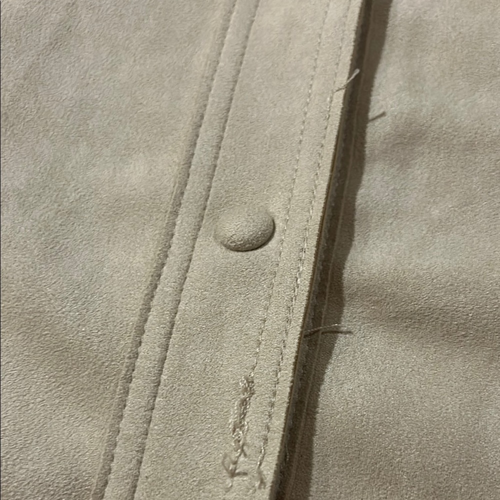 Philosophy Shacket Cream Button Down Shirt. Size Large. Pockets - Picture 11 of 14